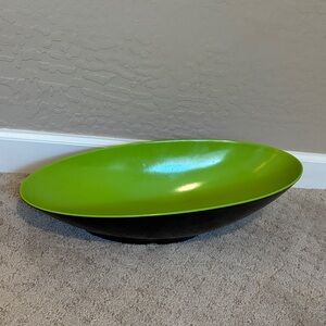 Green and Black Decorative Bowl asymmetrical